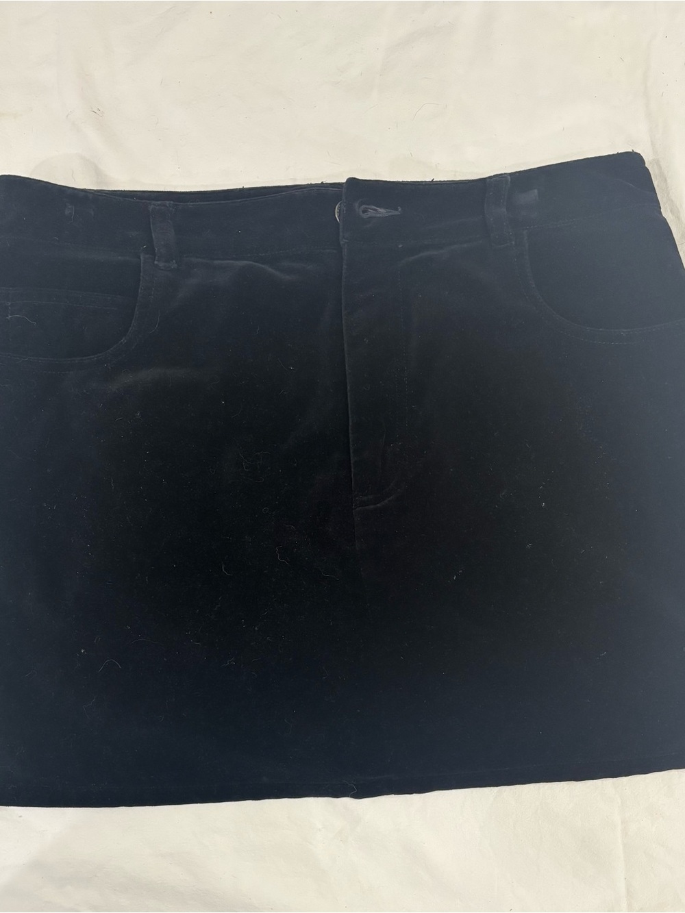 DKNY Black Velvet Mini Skirt